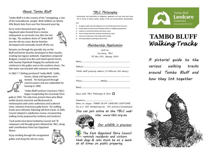 Tambo Bluff Walking Tracks Brochure