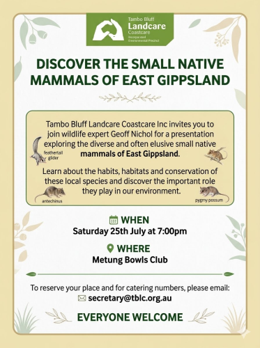 Small native mammals of East Gippsland presentation